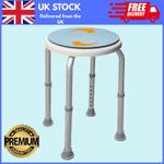 Non-Slip Adjustable Aluminium 360 Shower Chair Bath Stool Seat Disability Aid UK