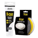 T-Cut Scratch Remover Color Fast Paint Restorer - White - 150g + Wax Applicator