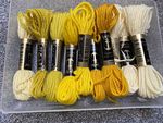 Anchor Tapestry Wool Embroidery Thread Yellow & lemon 11 Skeins Lot