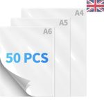 Laminating Sheet Bundle: 50 Sheets and Quick Warm-Up - Perfect for Home/Office