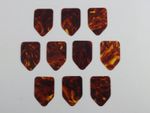 PENTAGON PLECTRUMS 10 Tortoiseshell Celluloid Picks Bert Weedon style 3 Gauges