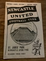 NEWCASTLE UNITED HOME and AWAY Programmes 1950s and 1960s