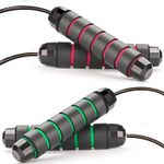 2 x Pack Jump Rope Tangle-Free with Ball Bearings Rapid Speed Skipping Rope