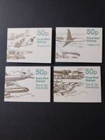 GB 1989/1991 50p Folded Booklets x4 AIRCRAFT SERIES FB55/FB56/FB57/FB58
