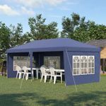 3 x 6m Heavy Duty Gazebo Marquee Party Tent with Storage Bag Blue