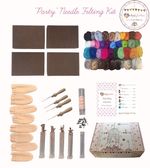 Heidifeathers® Group Needle Felting Kit - 'Party Kit' wool, 4 x mats, needles...