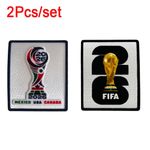 2Pcs 2026 FIFA World Cup Mexico/USA/Canada Patch Badges Football Soccer Fan Gift