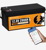 12V 280AH LiFePO4 Lithium Leisure Battery Bluetooth Low Temperature Motorhomes