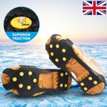 Ice Grippers Anti Slip Universal Snow Spikes Crampons Boot Shoes Grips Cleats UK