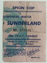 Ticket 6 May 1974 Leeds United v Sunderland Billy Bremner Testimonial