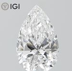 IGI Certified Lab Grown CVD Diamond Pear Cut 1.06 Ct D Color VS1 Clarity Stone