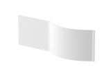Nuie Bath Front Panel P Shaped Shower Bath Modern Panel White Finish 1600mm