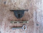 VICTORIAN WRITING SLOPE LOCK FULLY WORKING WITH KEY