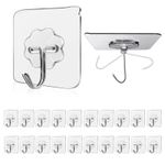 10 Hooks Self Adhesive Strong Sticky Heavy Duty Wall Seamless Waterproof Hook uk
