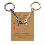 Matching Pinky Promise Couple Keychains Set Of 2 Zinc Alloy Gift
