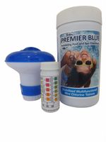 50x20g Chlorine Tablets - Swimming Pools/Spas + Dispenser + Test Strips FULL KIT