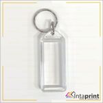 CLEARANCE Blank Acrylic Keyring Promotional F1 Convex Plastic 50 x 20mm Insert