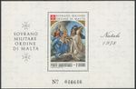 Order of Malta 1978 : Christmas - Good Very Fine MNH Sheet