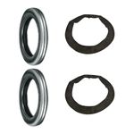 PAIR of ATF 400 4.00 x 19 Front Tyres & Tubes 3 Rib Tractor Massey Ferguson