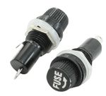 2x Panel Mount Fuse Holder 5x20mm Glass Fuse 10A 250V Chassis Screw In UK Stock