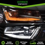 VW Transporter T6.1 Headlights Bright White LED DRL Black Dynamic Sequential