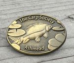 GENUINE ** The Carp Society ASHMEAD Oval pin badge - NEW..