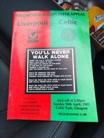 1989 Liverpool v Celtic Programme Hillsborough Disaster Appeal. 30/4/1989 (42)
