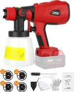 Cordless Paint Sprayer for Milwaukee 18v Battery for Cabinets Car House Painting