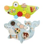 Wall Activity Board Early Developmental Toy Wooden Sensory Wall Panel For Kids 