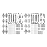 Stainless Shade Sail Hardware Kit Rustproof Outdoor Rectangle Awning Attachment