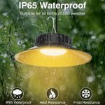LED Solar Pendant Light Shed Light Hanging Timer Remote For Outdoor Yard Garage