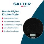 Salter Digital Kitchen Scale Easy Read LCD Display 8 KG Black Marble Effect