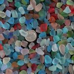 20-100x Sea Beach Glass Beads Mixed Colors Bulk Blue Green Jewelry Pendant Deco