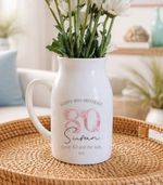 80th Birthday Gift For Women Personalised Milestone Keepsake Small Flower Vase