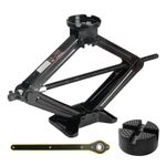3 Ton Scissor Jack Steel Scissor Car Lift Jack Kits with Crank Handle Rubber Pad