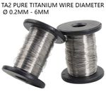 Pure Titanium Wire Diameter Ø 0.2mm - 6mm Metal Wire Metalworking High Temp TA2
