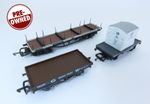 3x Wagons Bolster, GWR Conflat & Match Truck Hornby & Mainline UNBOXED OO (FEB66