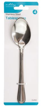 4PK Stainless Steel Dessert Spoons Kitchen Home Simple Dishwasher Safe