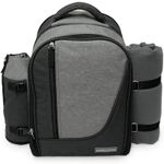 4 Person Picnic Bag Picnic Backpack Rucksack Bottle Cooler and Blanket Set For 4