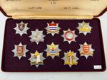 A set of  Badges Of Constituent Brigades Forming The London Fire Brigade. 