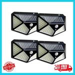 Solar Power PIR Motion Sensor Wall Lights 100LED Outdoor Garden Security Lamp UK