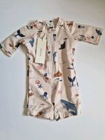 Liewood Kid's Max Printed Short Sleeve Swim Jumpsuit, Sea Creature/Sandy,...