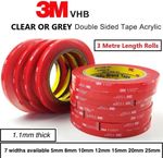 3M™ VHB™ STRONG Car Vehicle Double Sided Acrylic Adhesive Mounting Tape grey cle