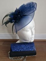 Navy Fascinator and Bag Set Weddings Horseraces Ladies Day Special Occasion.