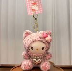 Cute Sanrio Plush Keyring Hello Kitty Keychain Kawaii Bag Charm