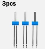 3 Pack Double Twin Needle Sewing Machine Needles Lot Size 2.0/90, 3.0/90, 4.0/90