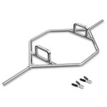 Hex Trap Bar Heavy Duty Barbell Trap Bar W/Flat or Raised Knurled Handle