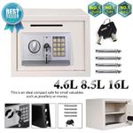 DIGITAL STEEL SAFE ELECTRONIC SECURITY HOME OFFICE MONEY CASH SAFETY BOX - LARGE