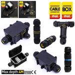 JUNCTION BOX  WATERPROOF ELECTRICAL CABLE CONNECTOR WIRE IP68 OUTDOOR 2/3/4 WAY