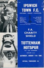 FA CHARITY SHIELD 1962 Ipswich Town v Tottenham - very slightly marked